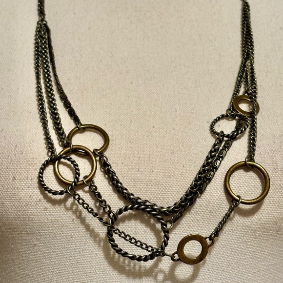Vintage Park Lane unique multi layered circle link Necklace - Picture 9 of 12